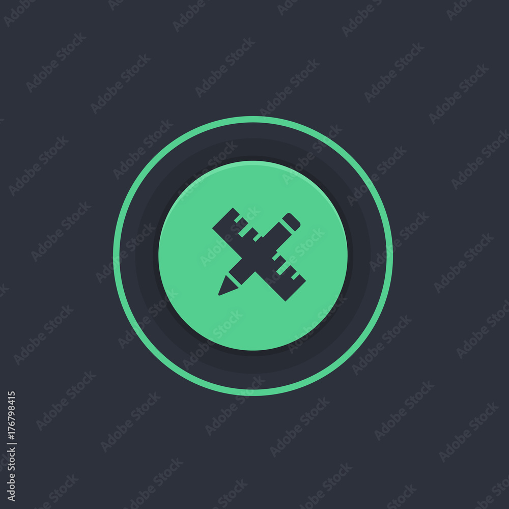 Obraz premium Modern Circle App Button