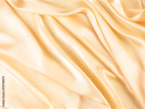 Top view of light yellow satin