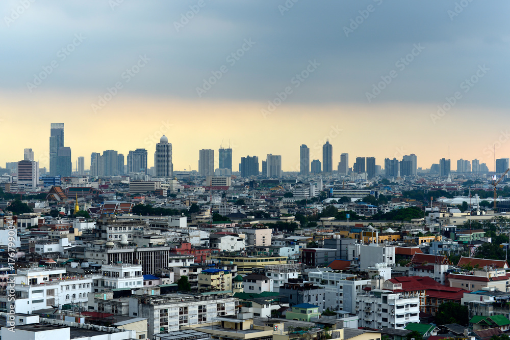 Bangkok view, Above view from skyscraper in the city on  December 5, 2015 , in Bangkok Thailand