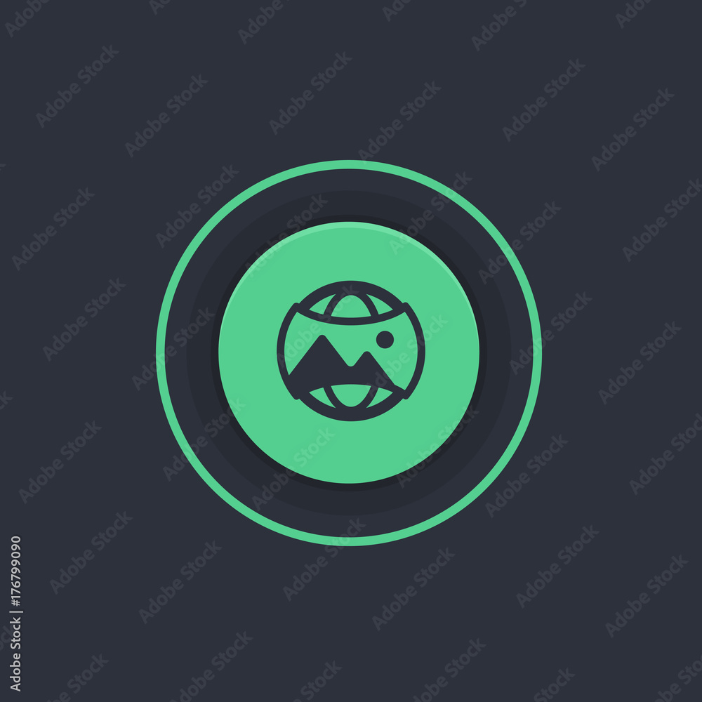 Modern Circle App Button Modern Circle App Button