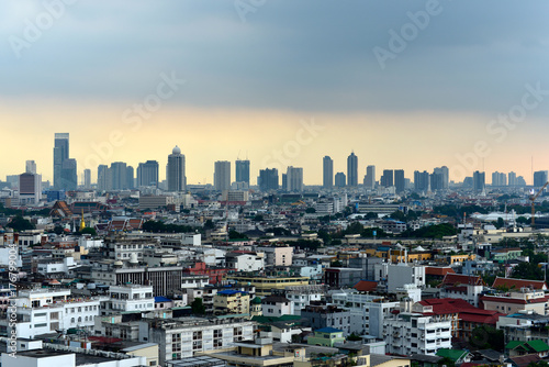 Bangkok view, Above view from skyscraper in the city on  December 5, 2015 , in Bangkok Thailand © phonix_a