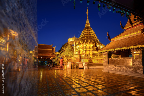Popular destinations in Thailand, Wat Phrathat Doi Suthep in Chiang Mai Thailand.