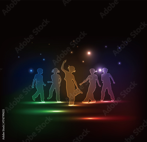 ダンスする子供たち