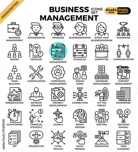 Business management icons