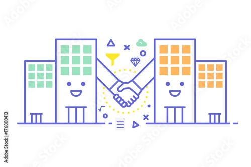 B2B - business to business concept illustration