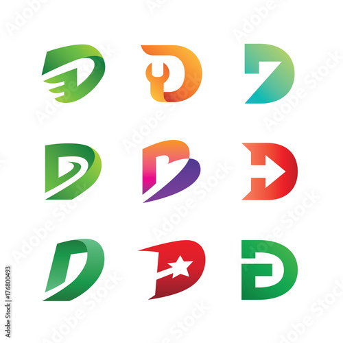 Free Download Abstract Letter D Logo Set - GFXLoad