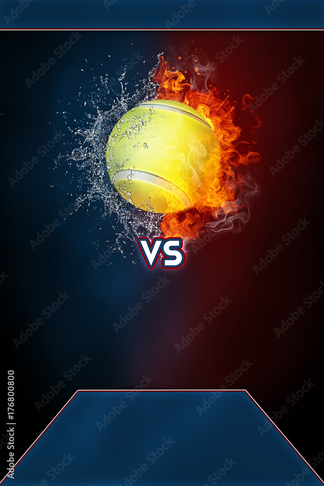 Tennis sports tournament modern poster template. High resolution HR
