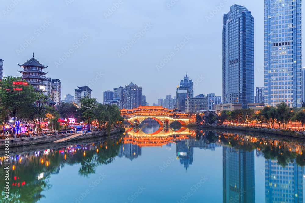 Fototapeta premium Chengdu An Shun Bridge
