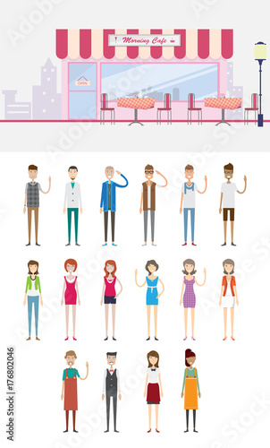 Cafe Background and Character Concept