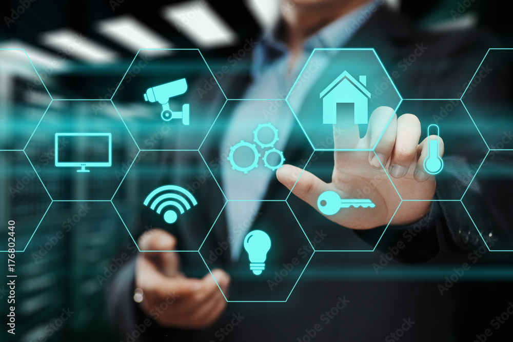 Smart home Automation Control System. Innovation technology internet Network Concept