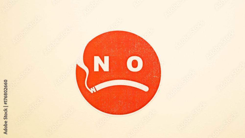 Cute red no smoking sign Cute red no smoking sign