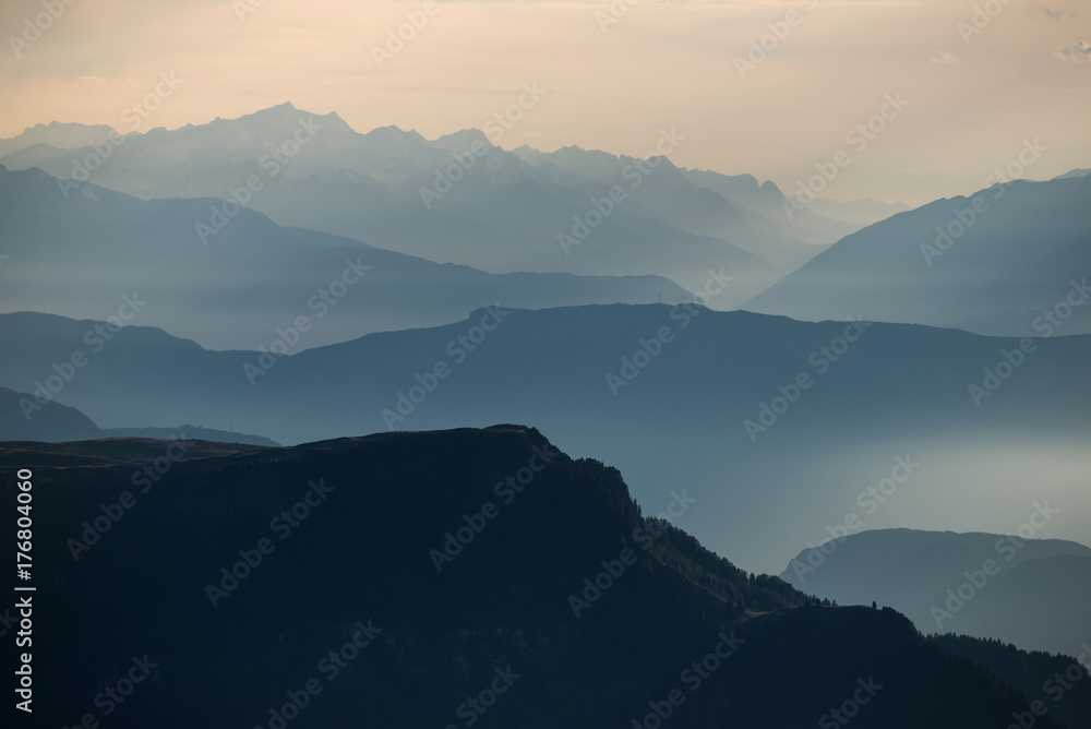 Mountain panorama in the Italy. Beautiful natural landscape in the Italy mountain Mountain panorama in the Italy. Beautiful natural landscape in the Italy mountain