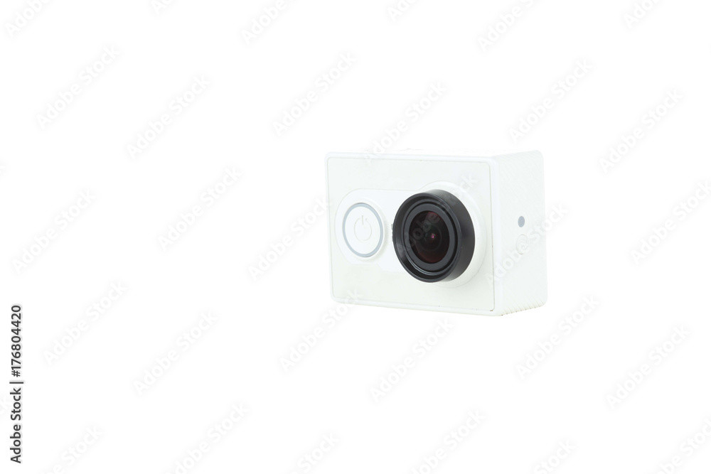 action camera isolated with white background action camera isolated with white background