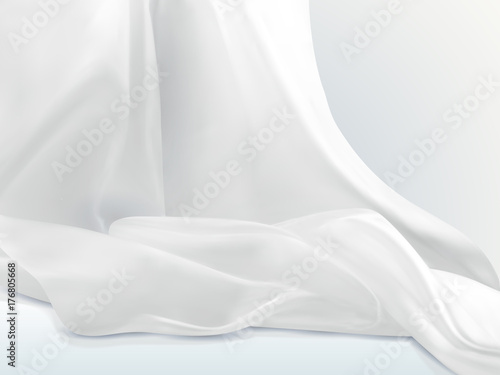 Elegant white satin