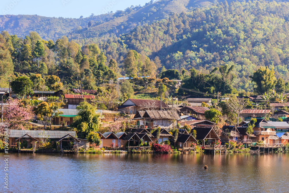 Santichon or Thai Yunnan Chinese Cultural Village where Yunnan tribesmen have moved to live. This village is one of the most popular attractions of Pai, Mae Hong Son, Thailand. 