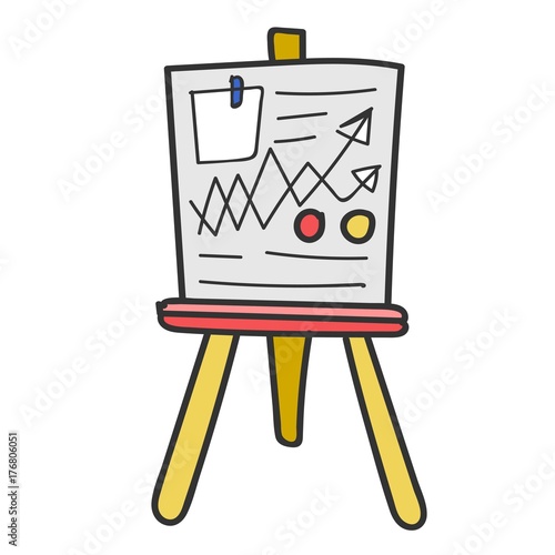 Doodle of business data analysis board