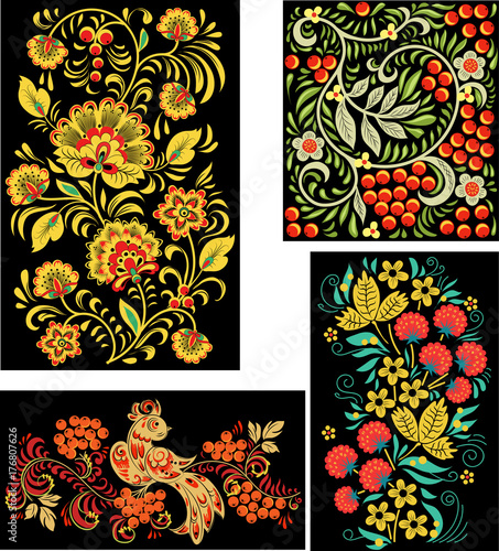 Russian ornament. a set of vectors