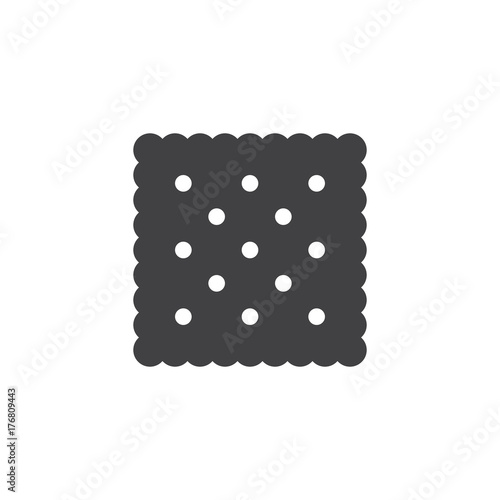 Cracker icon vector, filled flat sign, solid pictogram isolated on white. Symbol, logo illustration. photo