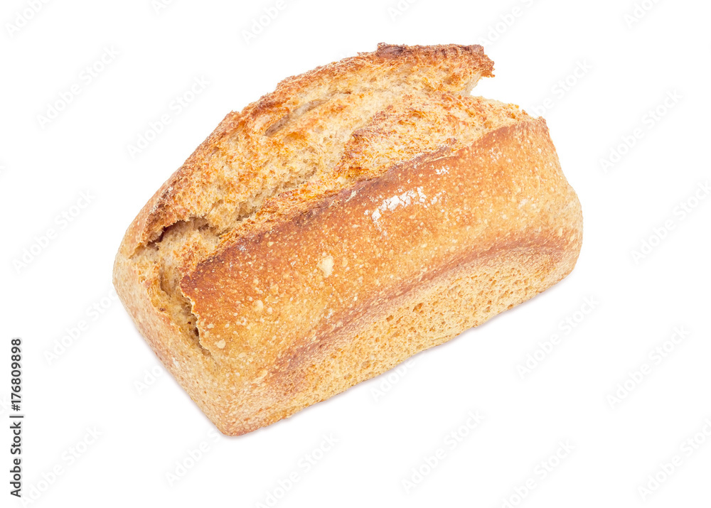 Wheat sourdough bread on a white background Wheat sourdough bread on a white background