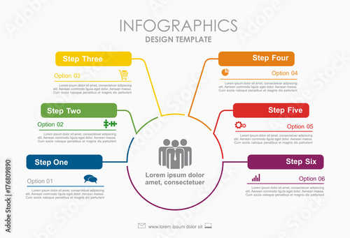 Infographic template. Can be used for workflow layout, diagram, business step options, banner, web design.