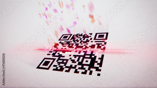  QR code scanner places askew photo