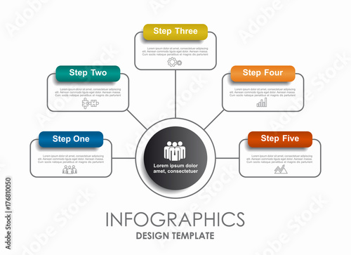 Infographic template. Can be used for workflow layout, diagram, business step options, banner, web design.