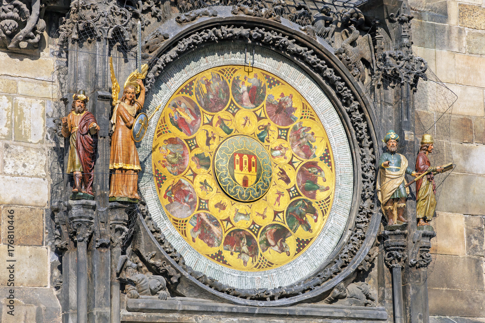 Prague astronomical clock. Calendar overview