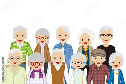 Assembling Senior people, Waist up