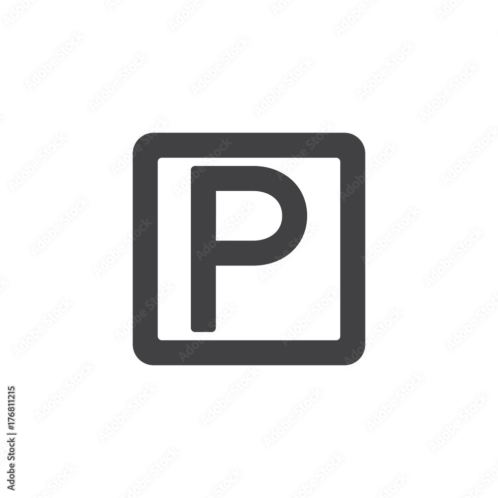 Parking traffic icon vector, filled flat sign, solid pictogram isolated on white. Symbol, logo illustration. Parking traffic icon vector, filled flat sign, solid pictogram isolated on white. Symbol, logo illustration.