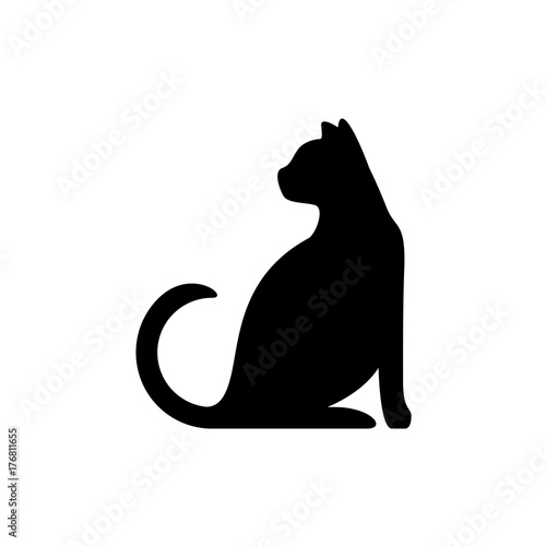 Black cat silhouette