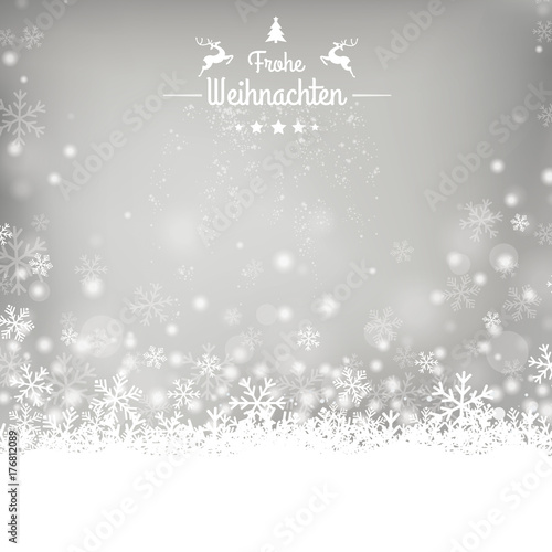 Frohe Weihnachten Weihnachtsmotiv mit Schneeflocken