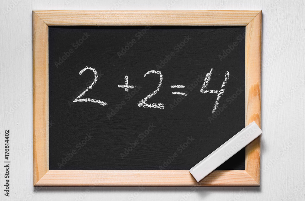 Fototapeta premium A mathematical example on a chalkboard