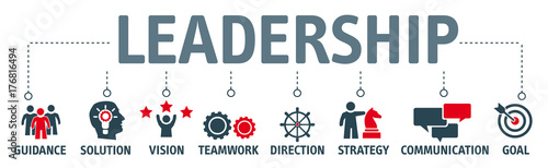 Banner leadership concept photo