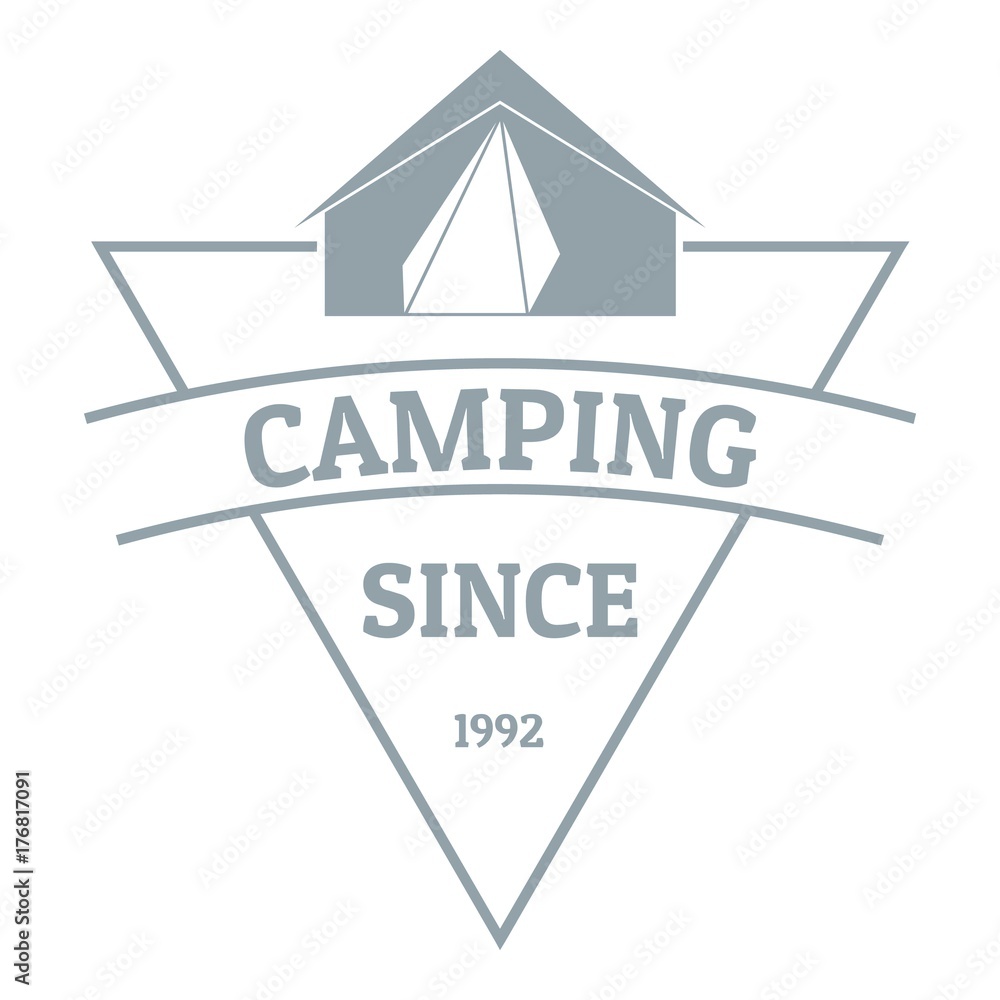 Camping logo, vintage style