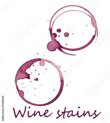 Stains from red wine - close-up