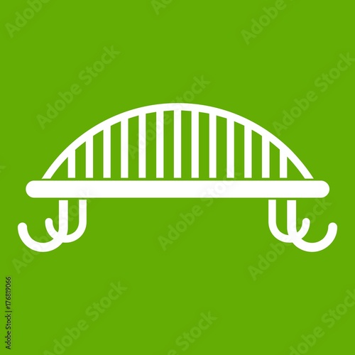 Bench with backrest icon green