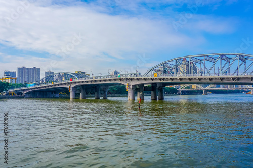 Guangzhou city landscape and bridge