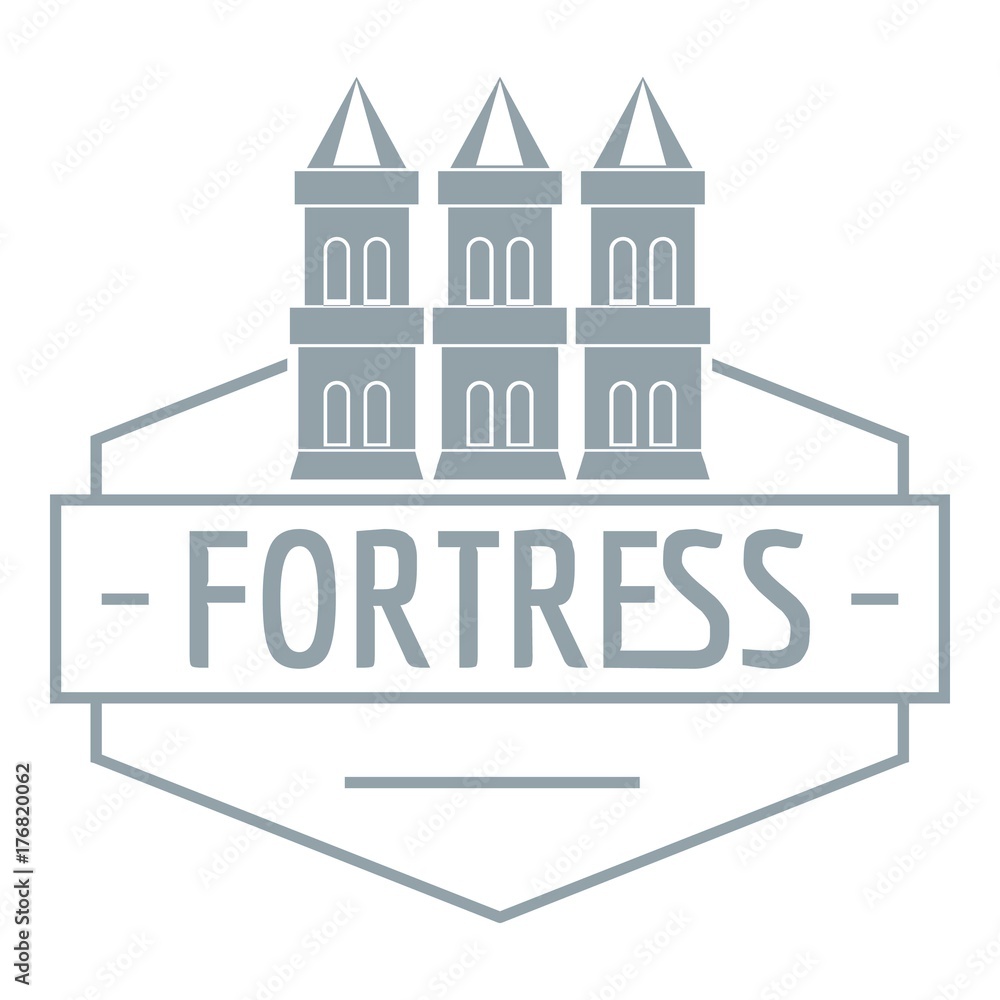 Fortress logo, simple gray style