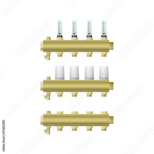 A set of collectors for Central heating.