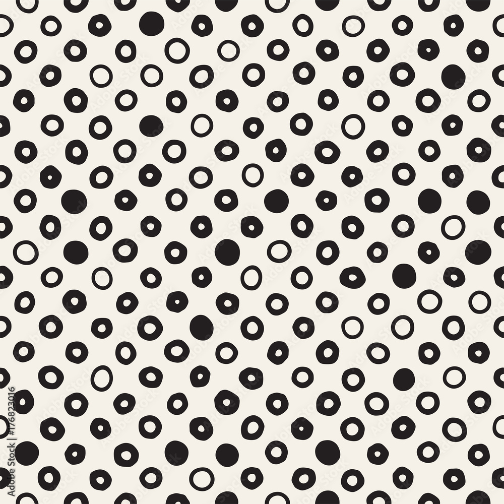 Hand drawn black and white ink abstract seamless pattern. Vector stylish grunge texture. Monochrome scattered shapes paint brush lines Hand drawn black and white ink abstract seamless pattern. Vector stylish grunge texture. Monochrome scattered shapes paint brush lines