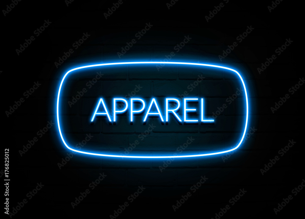 Apparel - colorful Neon Sign on brickwall Apparel - colorful Neon Sign on brickwall