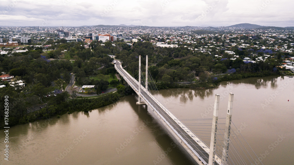 View of the Eleanor Schonell Bridge in West End, Brisbane