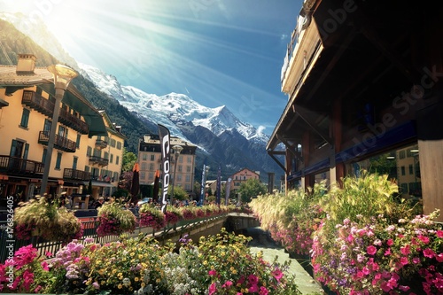 Beautiful Landscape in Chamonix France Alps. photo