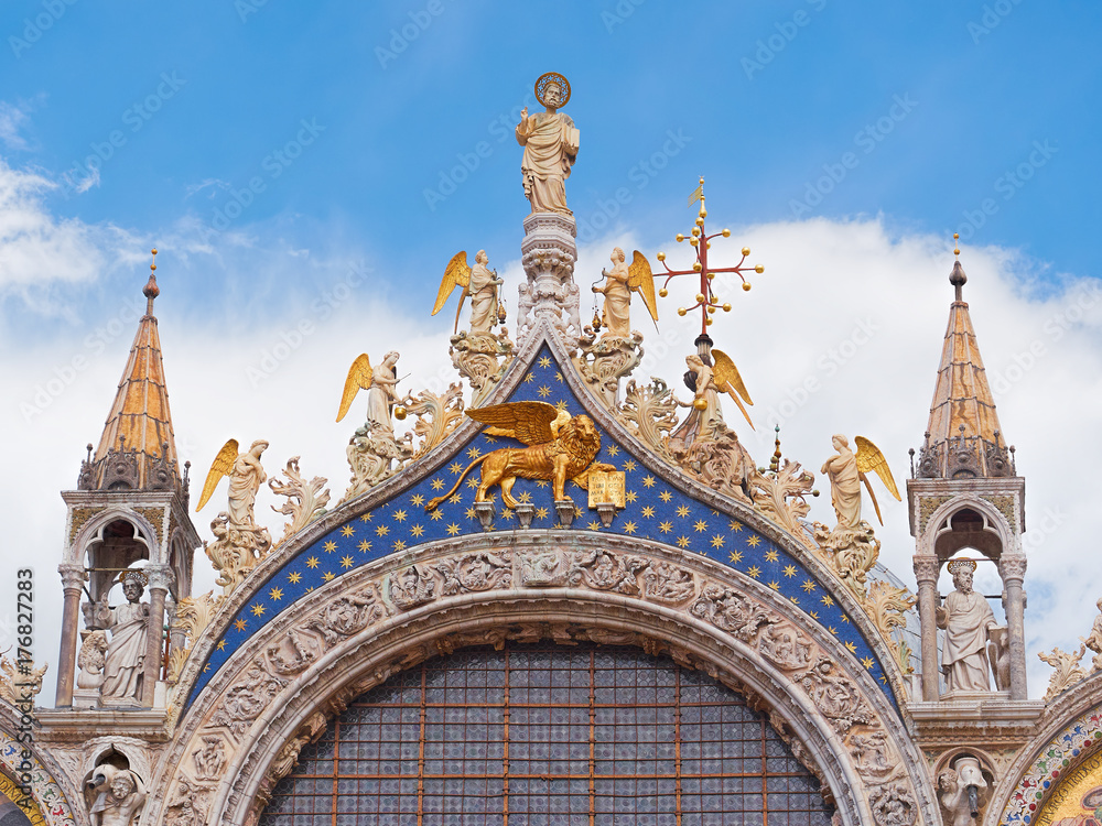 Obraz premium Detail of Basilica San Marco Cathedral of San Marco, Venice