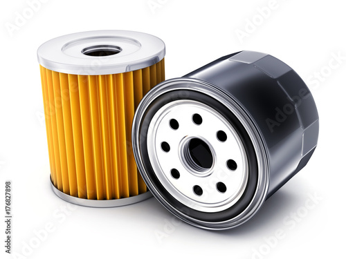Two car oil filter photo