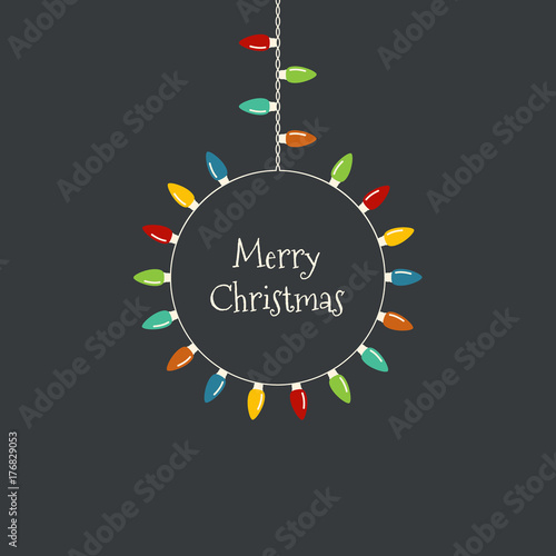 Vector Christmas Ball made of lights.