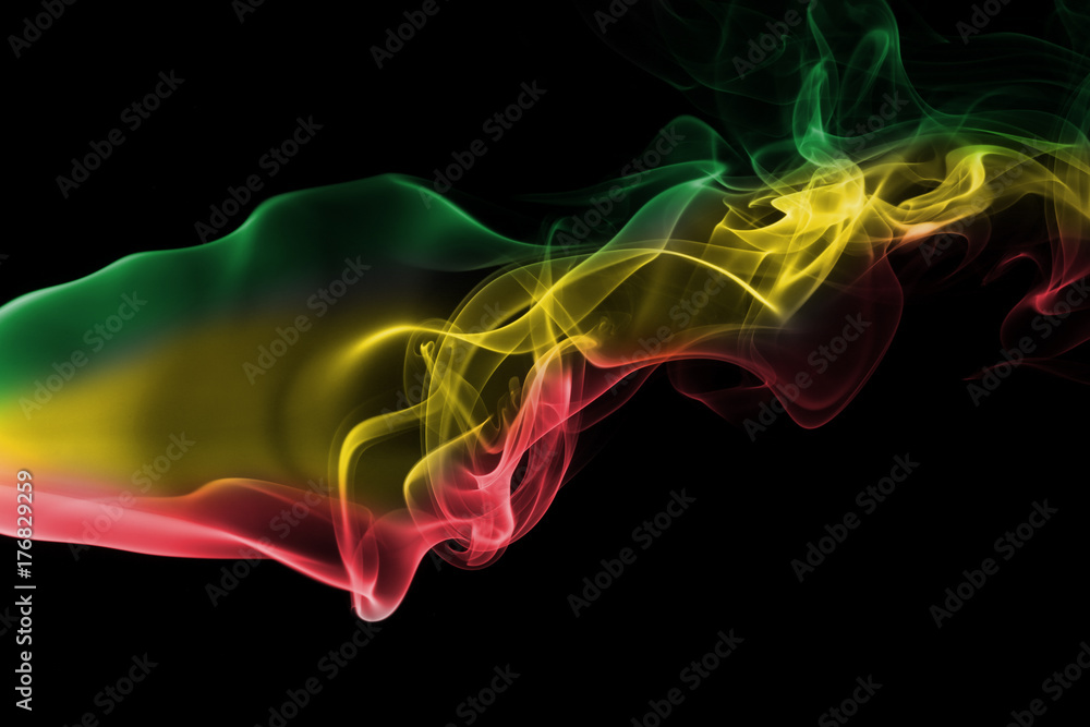 Ethiopia national smoke flag Ethiopia national smoke flag