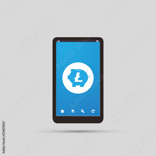 Save Money with Cryptocurrency Concept Design - Litecoin