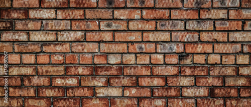 Old brick wall texture. Old wall background. Background of old vintage brick wall