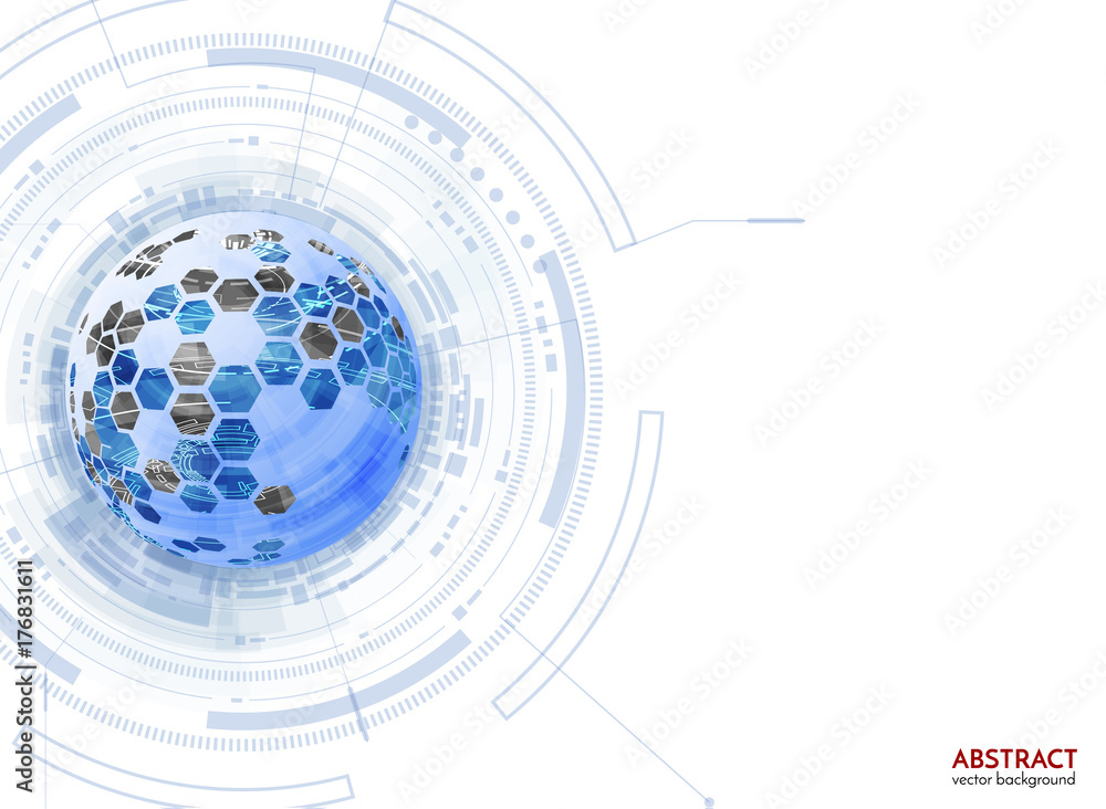 Obraz premium Abstract science vector background with hexagons.